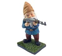 Nain de combat - Statue de guerrier de jardin | Nain de guerre | Ornement de nain de combat fait à la main | Décoration audacieuse pour cour | Pièce d'art durable avec détails complexes pour