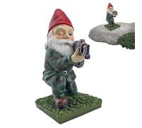 Nain de combat - Statue de guerrier de jardin | Nain de guerre | Ornement de nain de combat fait à la main | Décoration audacieuse pour cour | Pièce d'art durable avec détails complexes pour