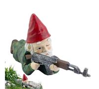 Nain de combat - Statue de guerrier de jardin | Nain de guerre | Ornement de nain de combat fait à la main | Décoration audacieuse pour cour | Pièce d'art durable avec détails complexes pour