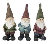 Nain de jardin assortis en résine (Lot de 3) 45 cm G