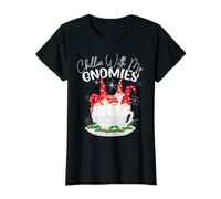 Nain de Jardin Chillin with My Gnomies T-Shirt Graphique avec Valeur, Femme, Noir, S