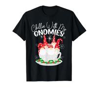 Nain de Jardin Chillin with My Gnomies T-Shirt Graphique avec Valeur, Homme, Noir, S