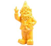 Nain de Jardin en résine Doigt d'honneur 7 x 8 x 20 cm Jaune