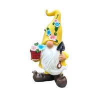 Nain de jardin extérieur - Nain de jardin miniature avec pluviomètre de pluie | Décorations de gnomes solaires | Décoration de figurines imperméables pour patio, pelouse, porche de patio,