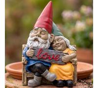 Nain de Jardin Extérieur Rigolo - Couple Amoureux sur Banc, Statue Décorative Résistante aux Intempéries, Décoration de Jardin Originale pour Balcon et Terrasse, Cadeau de Mariage et Anniversaire