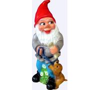 Nain de Jardin Grand Avec Chien Debout Hauteur 70 CM Déco Figurine