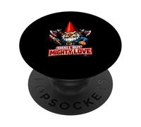 Nain de Jardin maléfique Noir PopSockets PopGrip Adhésif