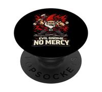 Nain de Jardin maléfique Noir PopSockets PopGrip Adhésif