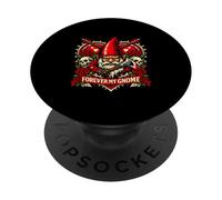 Nain de Jardin maléfique Noir PopSockets PopGrip Adhésif