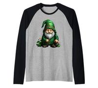 Nain de la Saint-Patrick - Trèfle Irlandais - Leprechaun Manche Raglan