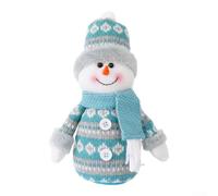 Nain de Noël décoratif pour intérieur et extérieur, fait à la main à partir de tissu polyester doux pour cuisine, maison et ferme (bonhomme de neige)