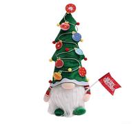 Nain de Noël en peluche avec drapeau Rudolph sans visage pour maison, fête, magasin, fenêtre, chapeau d'arbre (vert)