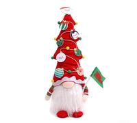 Nain de Noël en peluche douce de style Tomte pour les vacances, la maison et les fêtes, ajoute une touche festive fantaisiste aux cheminées et tables (rouge)
