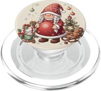 Nain de Noël Enceinte Attend Maman Vacances PopSockets PopGrip pour MagSafe