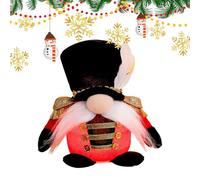 Nain De Noël | Figurine De Nain Soldat De Noël LED Debout - Décorations D'intérieur pour Bureau Domicile Extérieur École Dortoir - Appartement Anniversaire Fête