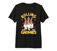 Nain de Noël « Rolling with My Gnomies Merry Christmas » T-Shirt Haut de Gamme
