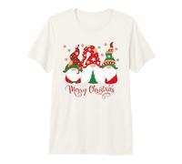 Nain de Noël Rouge et Blanc pour Femme T-Shirt Haut de Gamme