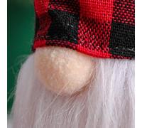 Nain de Noël sans visage en peluche avec boucles de suspension, feutre doux et pendentifs en tissu tricoté pour décoration d'arbre, cheminée, branche et fenêtre, 3 pièces (B)