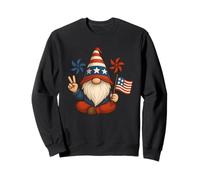 Nain de paix rétro avec drapeau et moulins à vent Sweatshirt