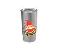 Nain de pastèque coloré avec motifs floraux et pastèques Gobelet isotherme en acier inoxydable double paroi