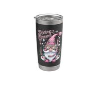 Nain de plongée de Noël avec esprit festif et aventure Gobelet isotherme en acier inoxydable double paroi