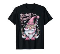 Nain de plongée de Noël avec Esprit Festif et Aventure T-Shirt Graphique avec Valeur, Homme, Noir, L