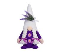 Nain de printemps d'été - Décoration de jour - Plateau à étages - Chapeau gris avec fleur - 25,4 cm de haut - Épouse du printemps - Maman et Grandny - Qmv615 (B, 31 cm)