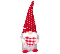 Nain de Saint-Valentin, poupée en peluche sans visage en forme de cœur pour elfe pour décoration de la maison, fête des mères (chapeau rouge)