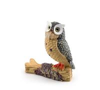 Nain d'extérieur en résine - Mini hiboux - Statue de chouette mignonne avec hibou - Figurine pour décoration d'intérieur - Accessoires de jardin féérique - Décoration de bureau - Micropaysage