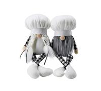 Nain en peluche - Tomte suédoise avec chapeau de chef, figurine décorative en peluche pour étagère, bureau, chambre, cheminée, cuisine, jardin, parfait pour Halloween, Thanksgiving, Noël, décoration