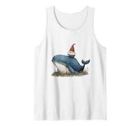 Nain fantaisiste chevauchant Une Baleine Aquarelle Débardeur