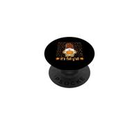 Nain Mignon et Amusant Tenant Une Citrouille d'automne C'est l'automne Y'all PopSockets PopGrip Adhésif