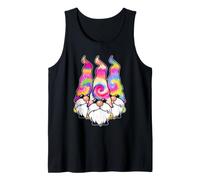 Nains de Jardin Hippie tie-Dye Trio bohème Mignon Ambiance Débardeur