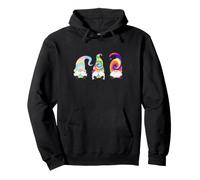 Nains de Jardin Hippie tie-Dye Trio bohème Mignon Ambiance Sweat à Capuche