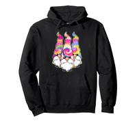 Nains de Jardin Hippie tie-Dye Trio bohème Mignon Ambiance Sweat à Capuche