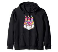 Nains de Jardin Hippie tie-Dye Trio bohème Mignon Ambiance Sweat à Capuche