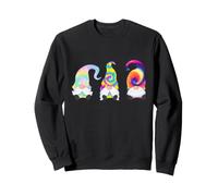 Nains de Jardin Hippie tie-Dye Trio bohème Mignon Ambiance Sweatshirt