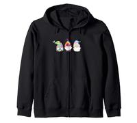 Nains de Jardin Hippie tie-Dye - Trio bohème Sweat à Capuche