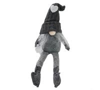Nains de Noël en peluche adorables Père Noël et bonhomme de neige Décorations à suspendre pour célébrations festives (A)