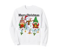 Nains de Noël Mignons avec Bonhomme de Neige Assortis Sweatshirt