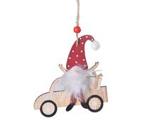 Nains de Noël - Ornements de Lutin en Bois - Pendentifs Bois Résistants à la Décoloration pour Porte Fenêtre Mur Chambre