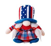 Nains patriotiques éclairés du 4 juillet - Décoration de jour de l'indépendance - Avec lumière LED - Décoration de fête des anciens combattants - Gnomes patriotiques d'extérieur