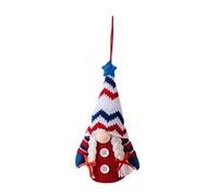 Nains patriotiques lumineux du 4 juillet pour le jour de l'indépendance - Ornements à suspendre avec lumière LED - Décoration de Noël vétérans