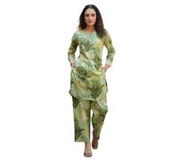 NAINVISH Ensemble ethnique Co Ord | Ensemble pantalon décontracté | Ensemble coordonné fantaisie | Ensemble complet de paires | Ensembles Kurta pour femme | Ensemble pantalon Kurta pour femme |