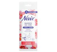 NAIR - Bandes De Cire Froide Corps, Peaux Sensibles, à l'Extrait d'Orchidée, 97% d'Origine Naturelle, Format Malin 16 Bandes