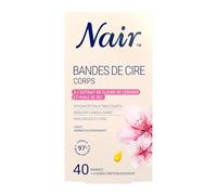 NAIR - Bandes de Cire Douceur Fleur de Cerisier, Peau Sensible Sublimée et Hydratée (Boîte 40) - Le Lot De 3