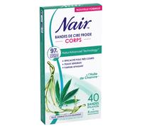 NAIR - Bandes de Cire Froide Corps, à l'Extrait d'huile de Chanvre, 97% d'Origine Naturelle, NaturAdvanced Technology , 40 Bandes