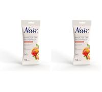 NAIR - Bandes De Cire Maillot & Aisselles, à l'Extrait de Pêche, Peaux Sensibles, Sachet Nomade 12 Bandes (Lot de 2)