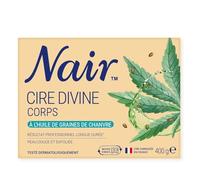 NAIR Cire Divine à l'huile de graines de Chanvre - Cire dépilatoire sans Bandes, Efficace sur Poils Courts, Cire Chaude pour l'Épilation des Jambes / Aisselles / Maillot, Pot de 400g