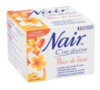 NAIR - Cire Divine aux Extraits de Fleur de Tiaré, Spéciale Peaux Sensibles, Se Retire Sans Bandes, Pot de 400g + 2 Lingettes "Finition Parfaite"